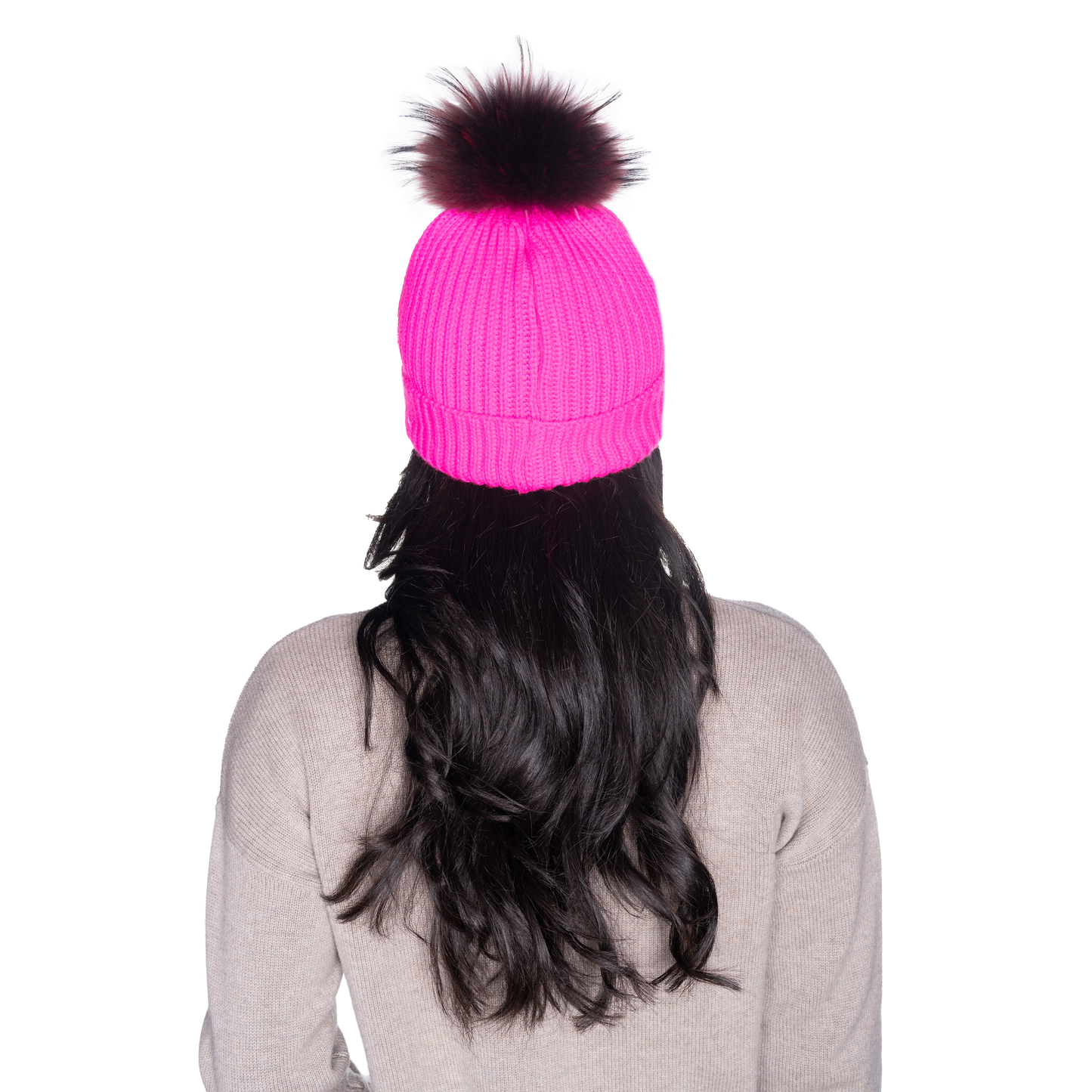 The That Girl Beanie - Hot Pink + Maroon
