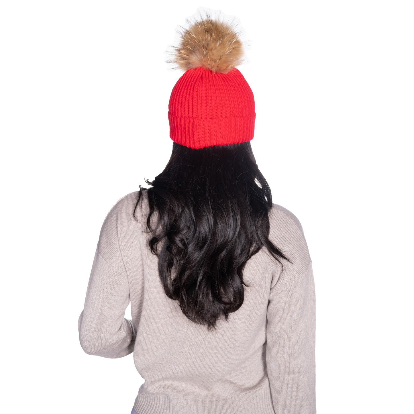 The That Girl Beanie - Red + Coffee