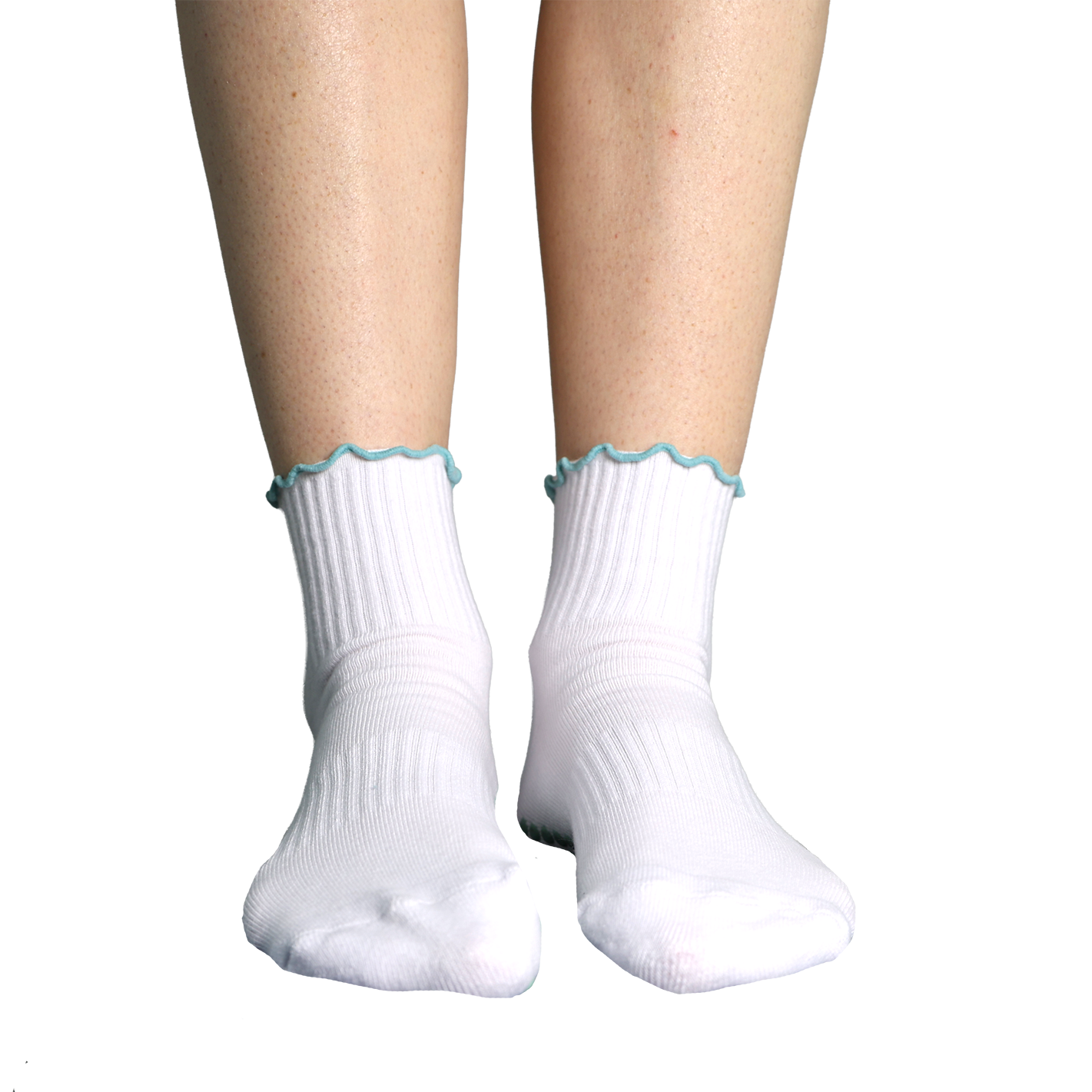 The Sticky Socks in Teal + Seafoam