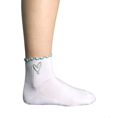 The Sticky Socks in Teal + Seafoam