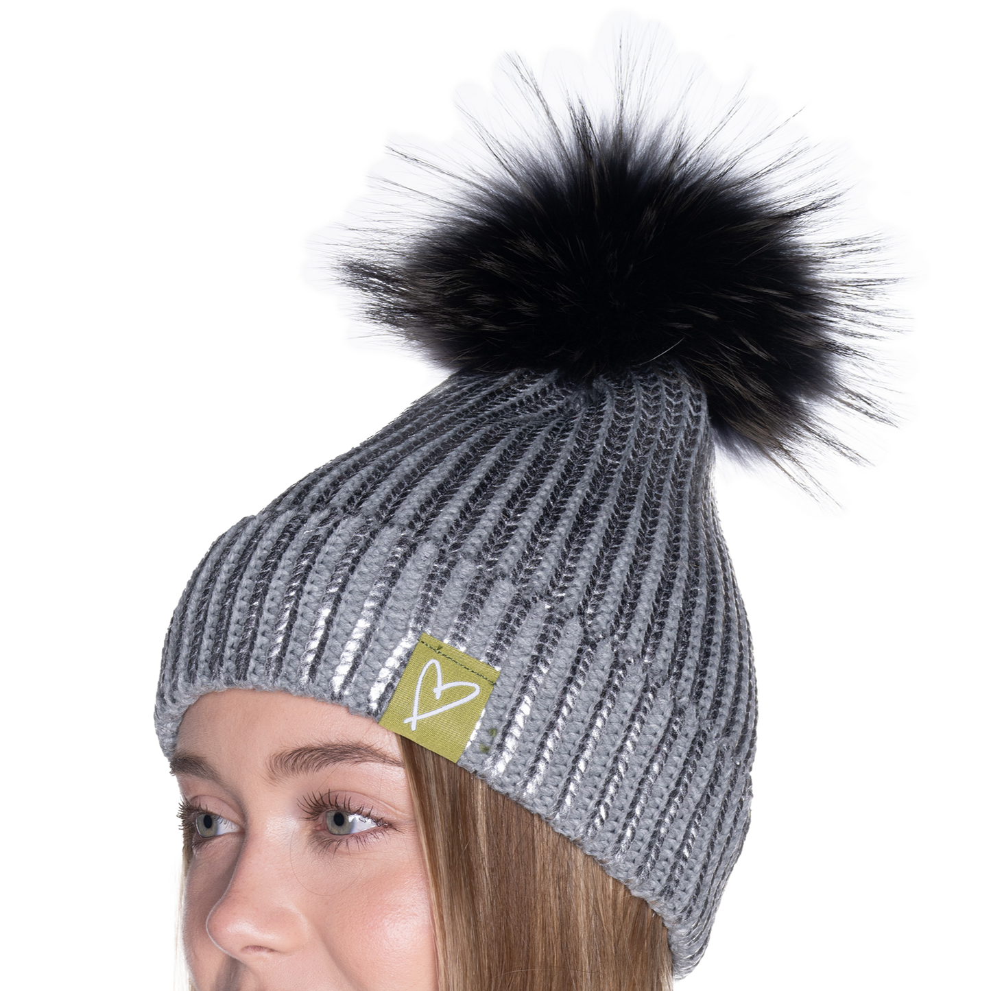 The That Girl Beanie - Silver + Grey