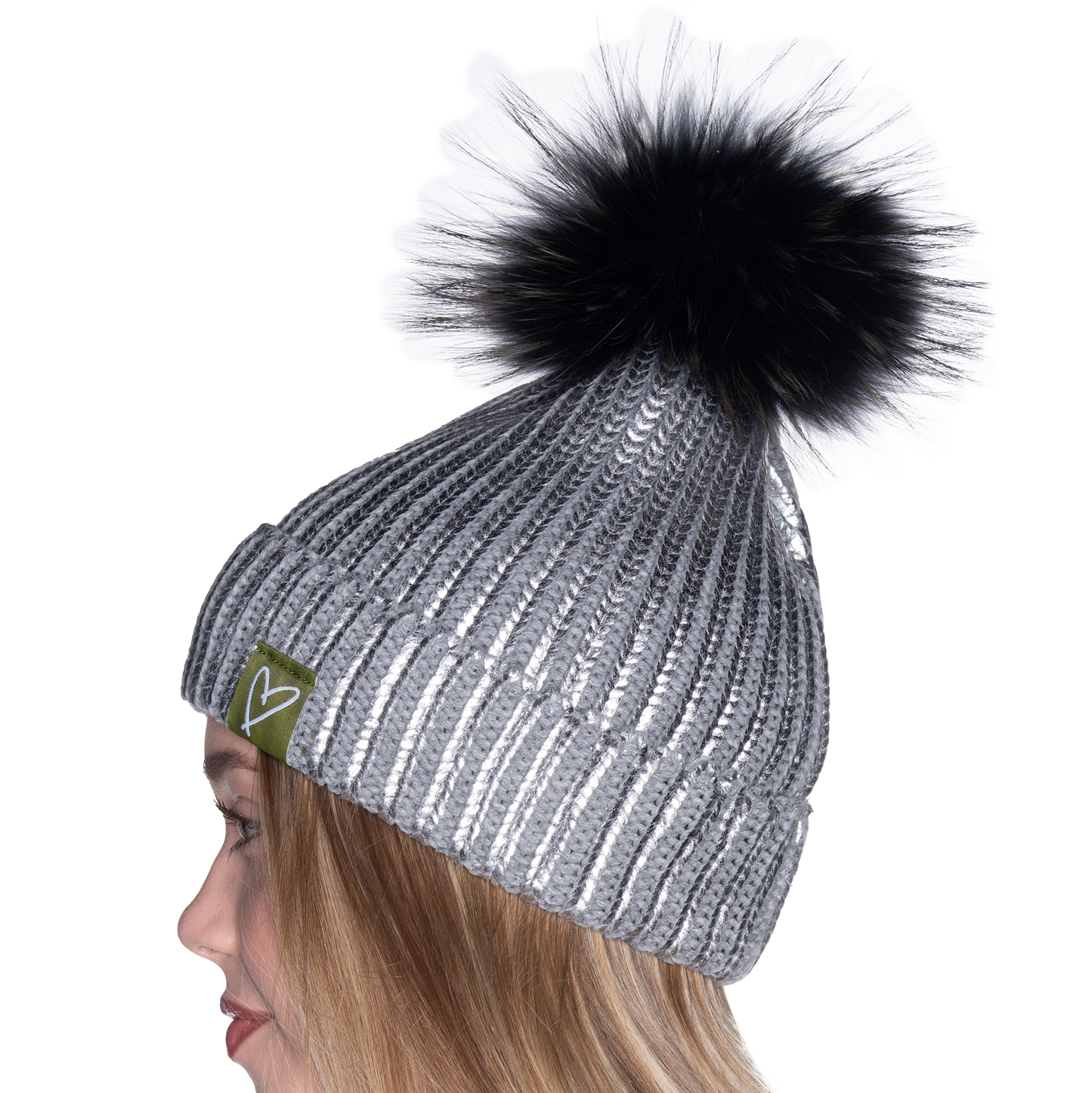 The That Girl Beanie - Silver + Grey