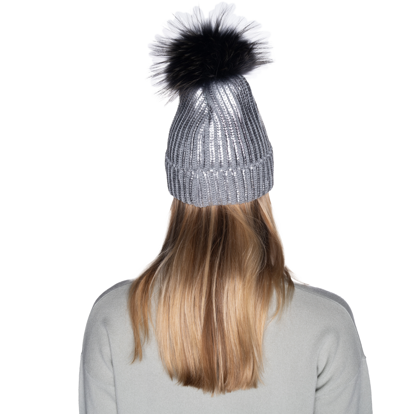 The That Girl Beanie - Silver + Grey