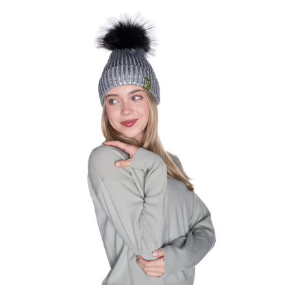 The That Girl Beanie - Silver + Grey