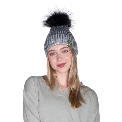 The That Girl Beanie - Silver + Grey