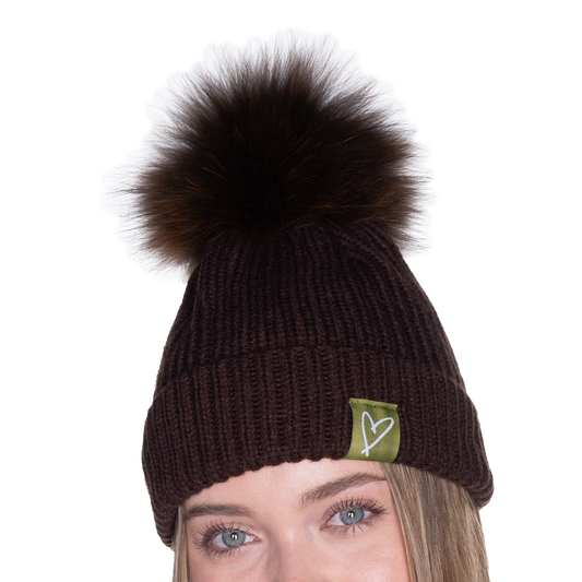 The That Girl Beanie - Brown + Brown