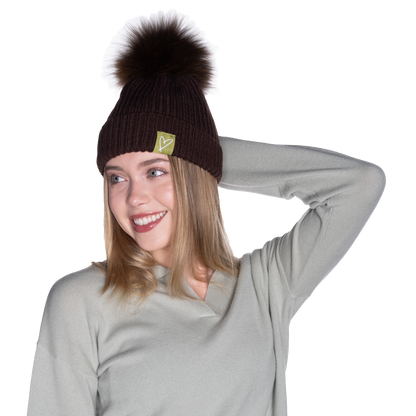 The That Girl Beanie - Brown + Brown