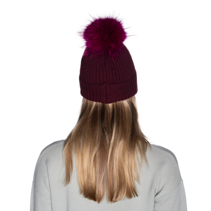 The That Girl Beanie - Maroon + Pink