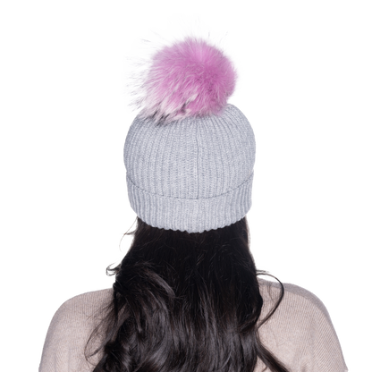 The That Girl Beanie - Grey + Wisteria