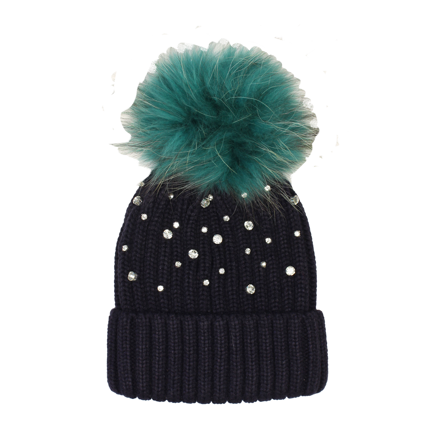 The That Girl Beanie - Navy + Teal